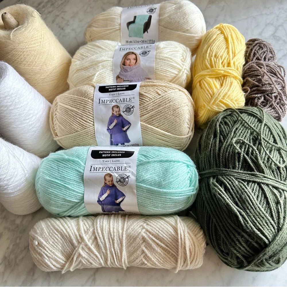 Vintage Yarn Lot 1.4 KG Destash Bundle of Mix of Colours and Weights - Picture 2 of 8